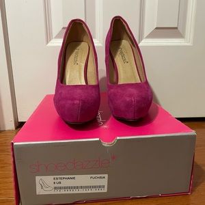 ShoeDazzle “Estephanie” Fucshia Platform Heels